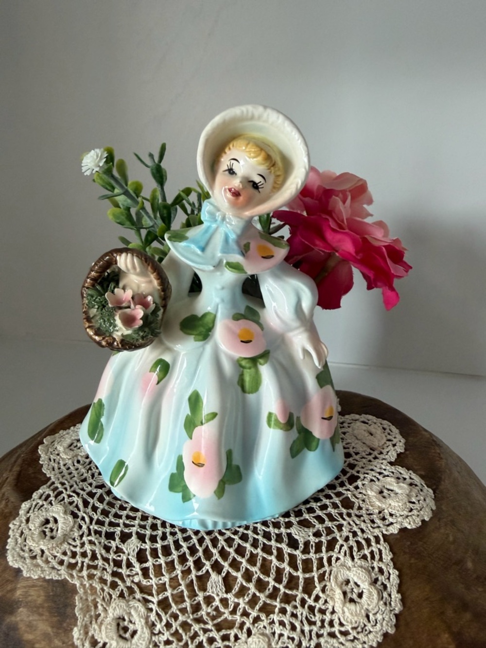 Relpo Samson Imports Ceramic Flower Girl Planter 1959 Made in Japan